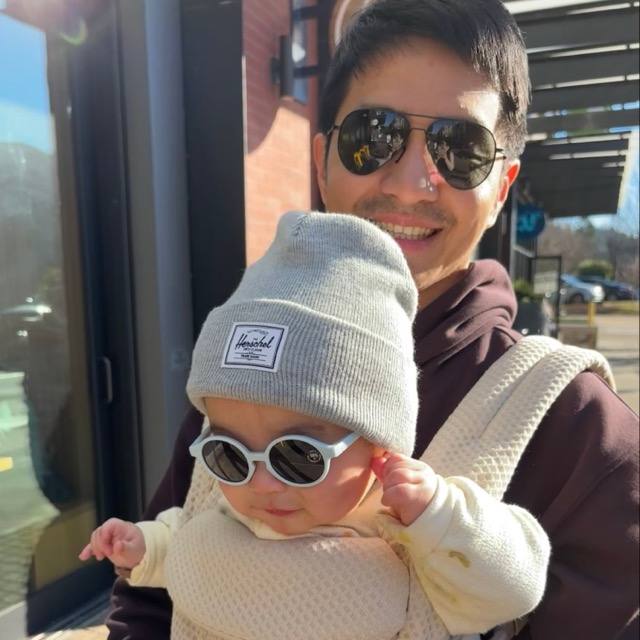 Sky with his baby