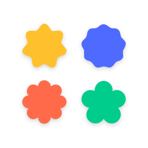 Sundrop app icon: four brand shapes on white